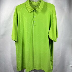 Nike Golf‎ Dri-Fit Men's Large Green Polo Shirt Short Sleeve Polyester Spandex